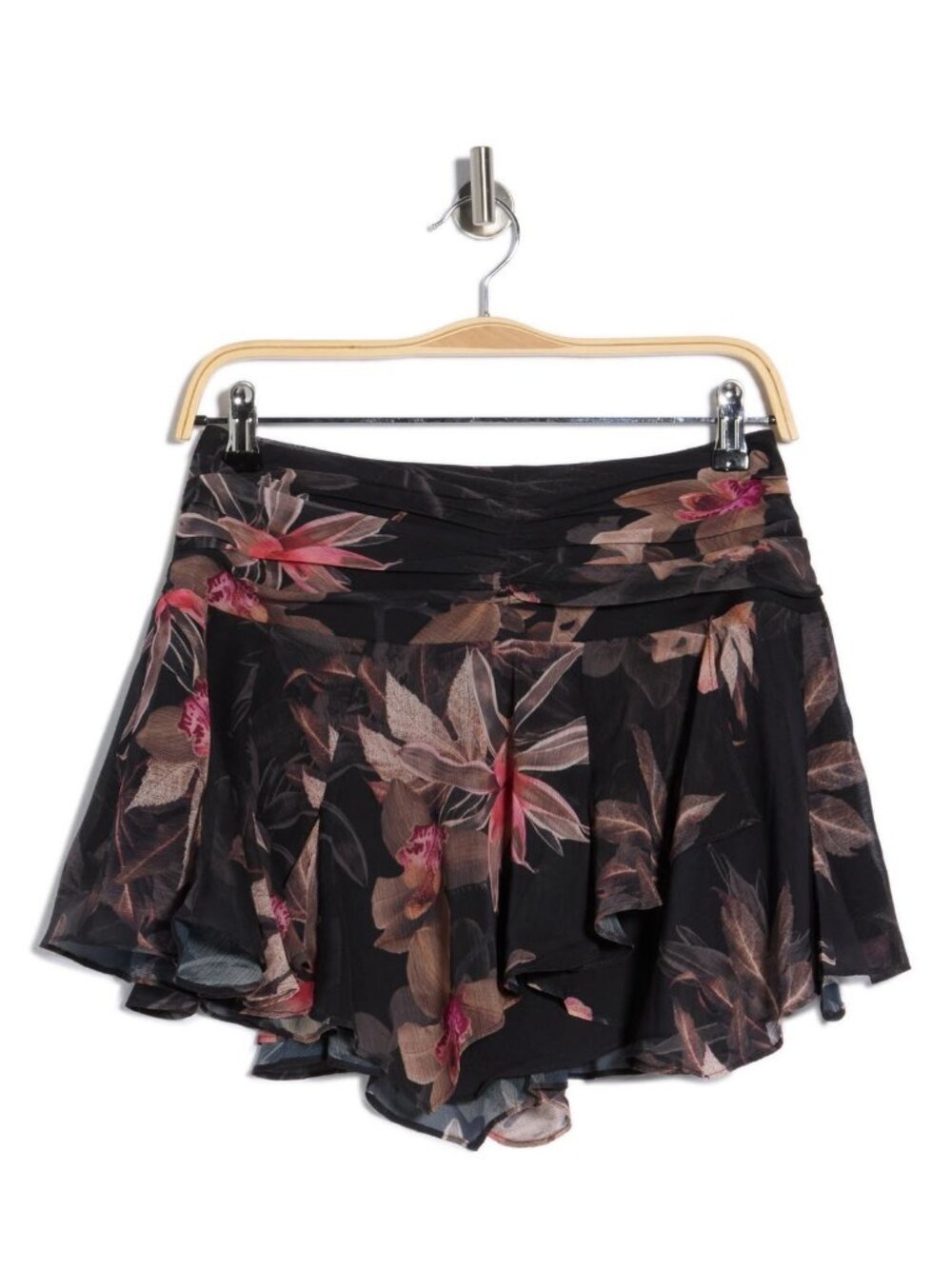 ALLSAINTS Erica Floral Mini Skirt Adena Black Women's Size 12 NWT MSRP $159